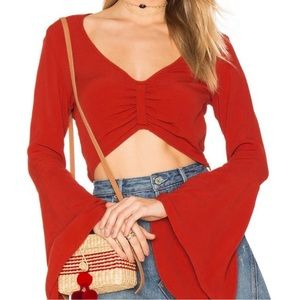 NWOT Flynn Skye Revolve Alyssa Red Crop Top Small